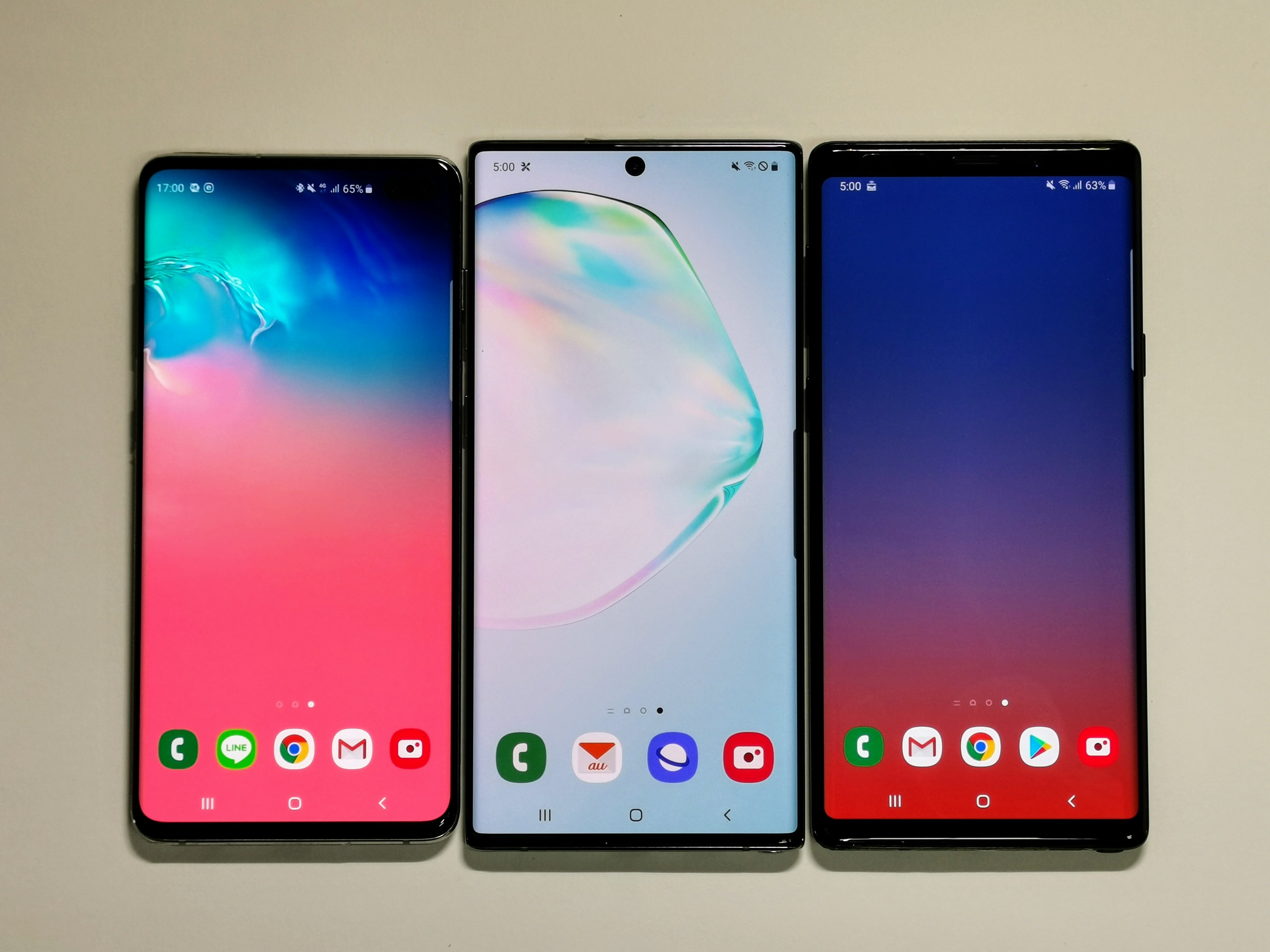 Galaxy Note10+(SC-01M / SCV45)を早速購入して旧モデルと比較－Galaxy Note10+/S10+/Note9