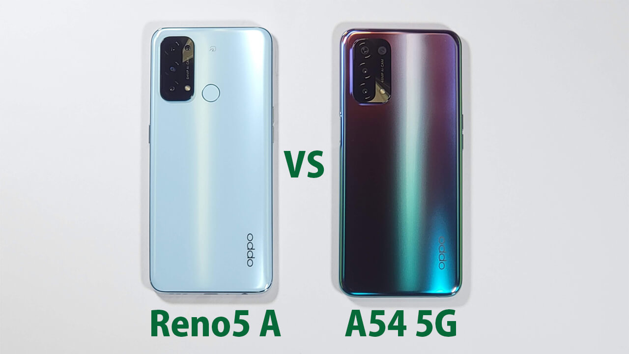 「OPPO Reno5 A」と「OPPO A54 5G」のを比較レビュー